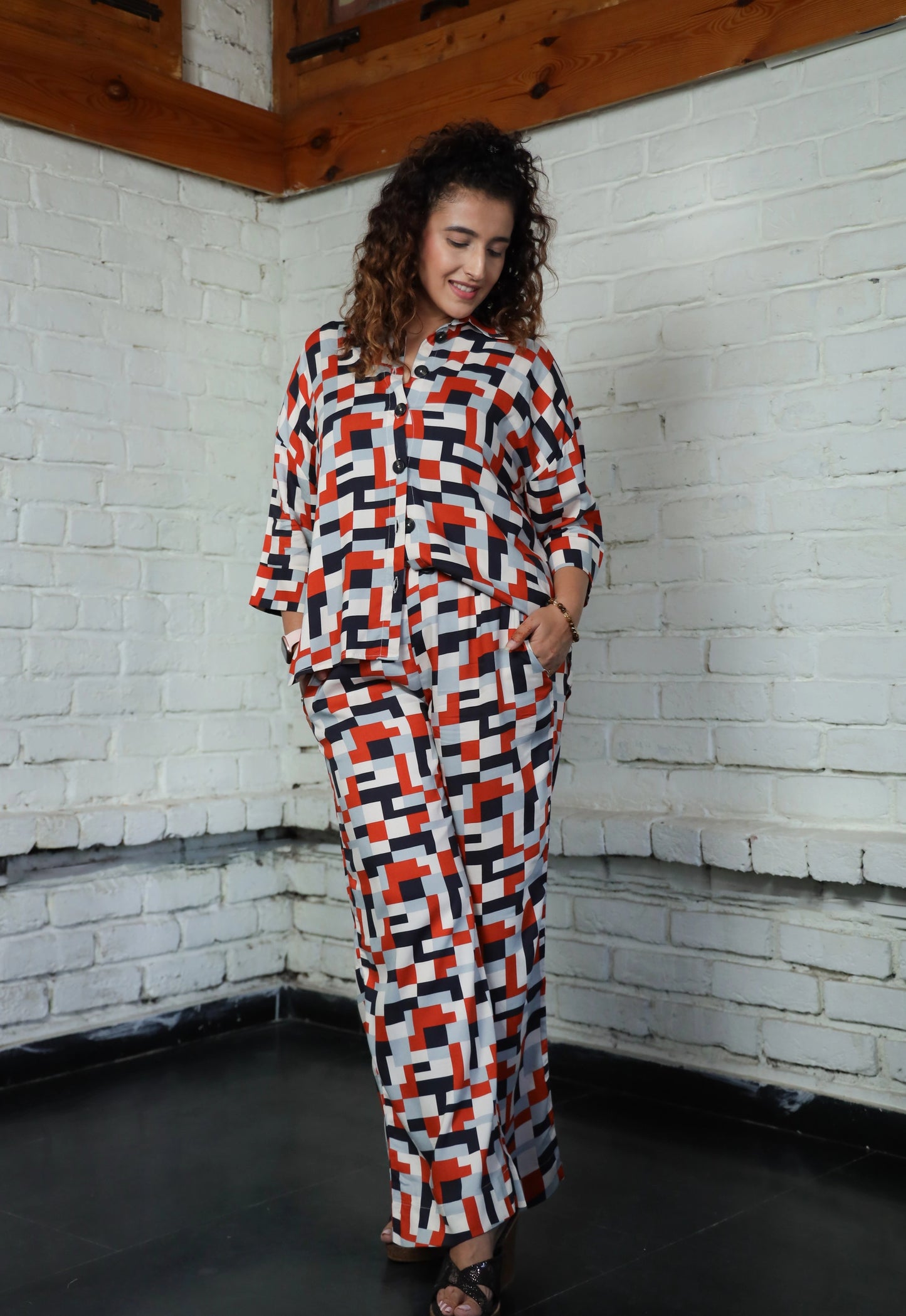 The Pixel Co-ords (Oversized Shirt + Pajama)