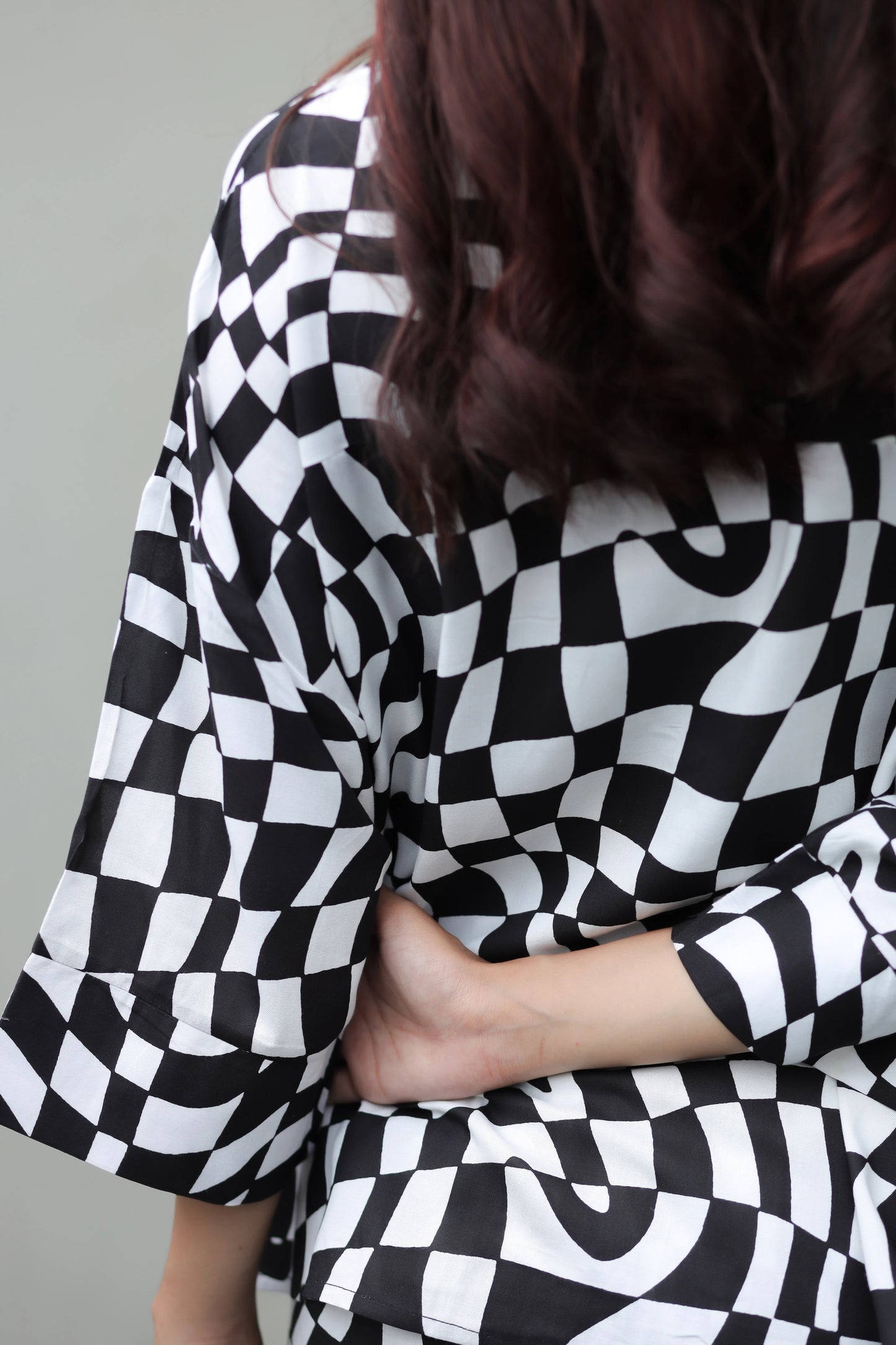 Chess Over Sized Shirt + Pyjama Cotton Rayon Co-ords