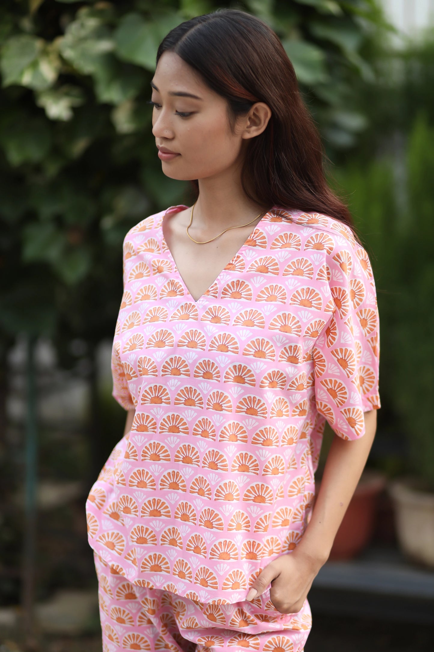 Pink Sunset Cotton Lounge Set