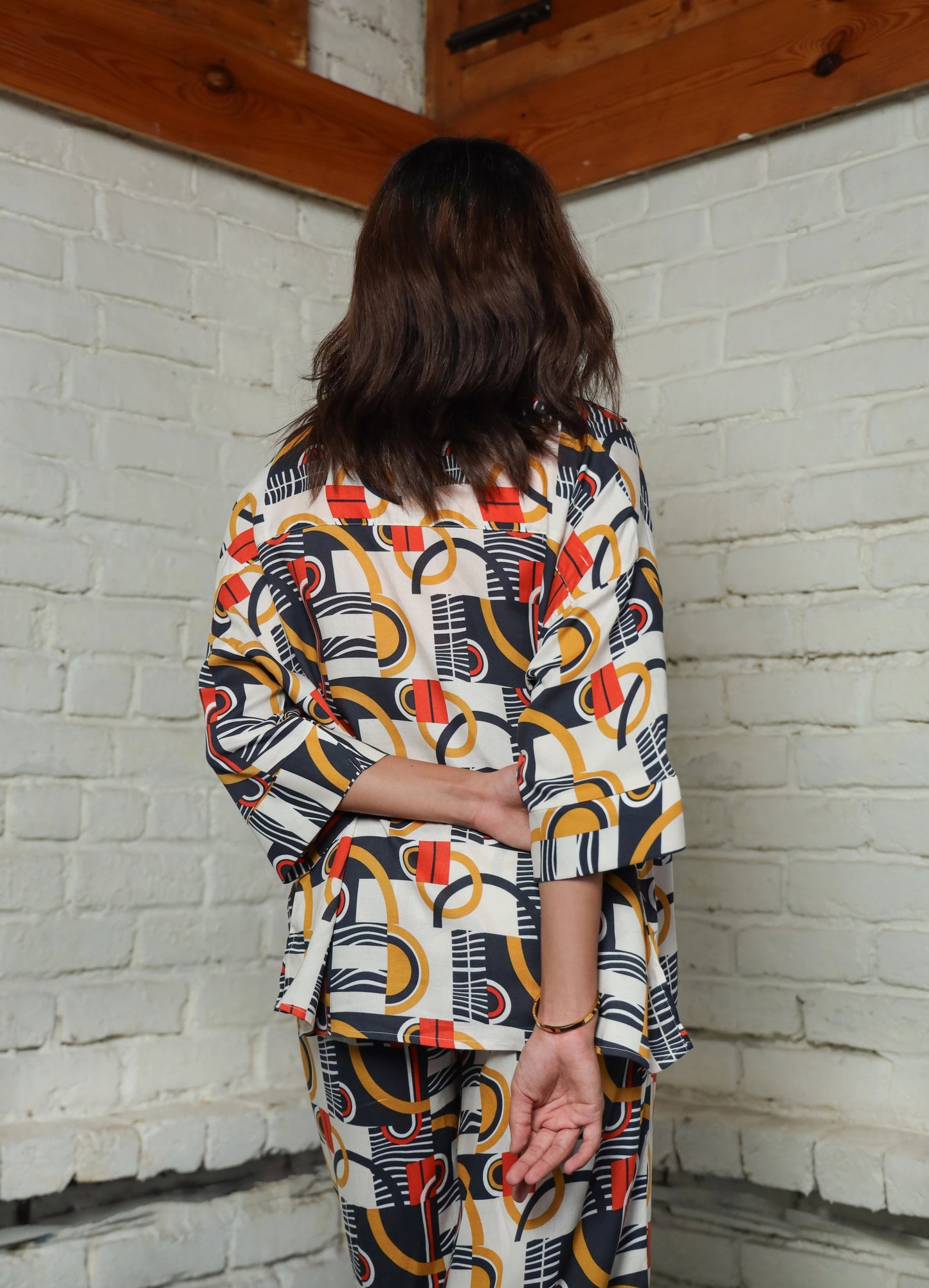 Loopy Cotton Rayon Co-ords (Oversized Shirt + Pajama)