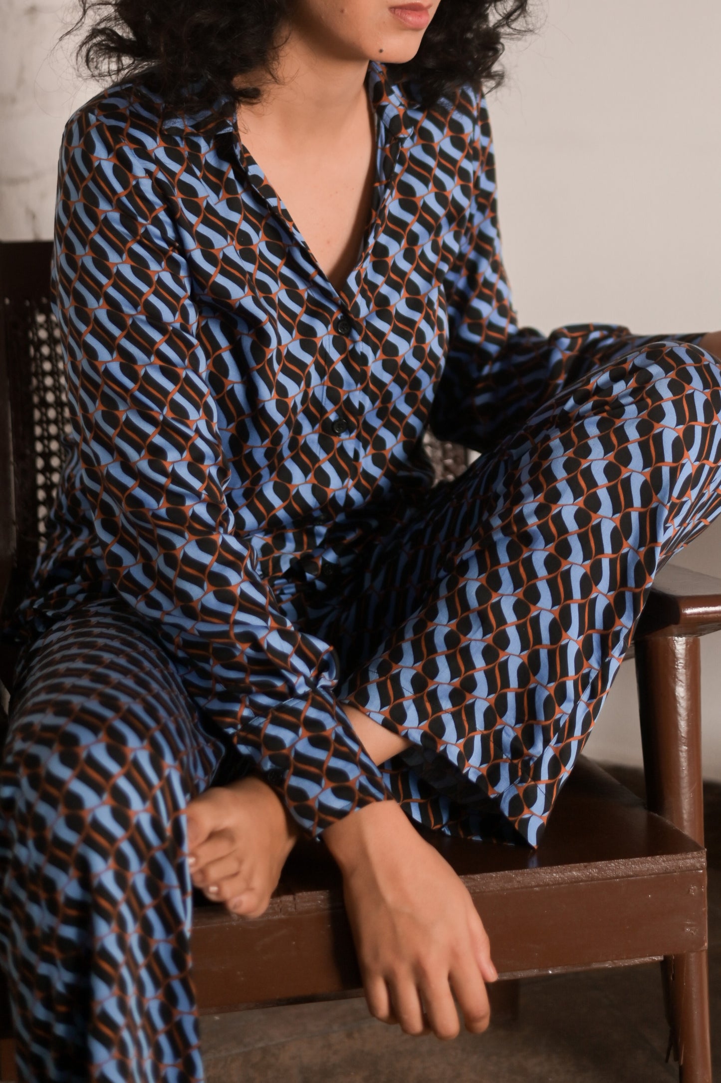 Droplet Satin Lounge Set