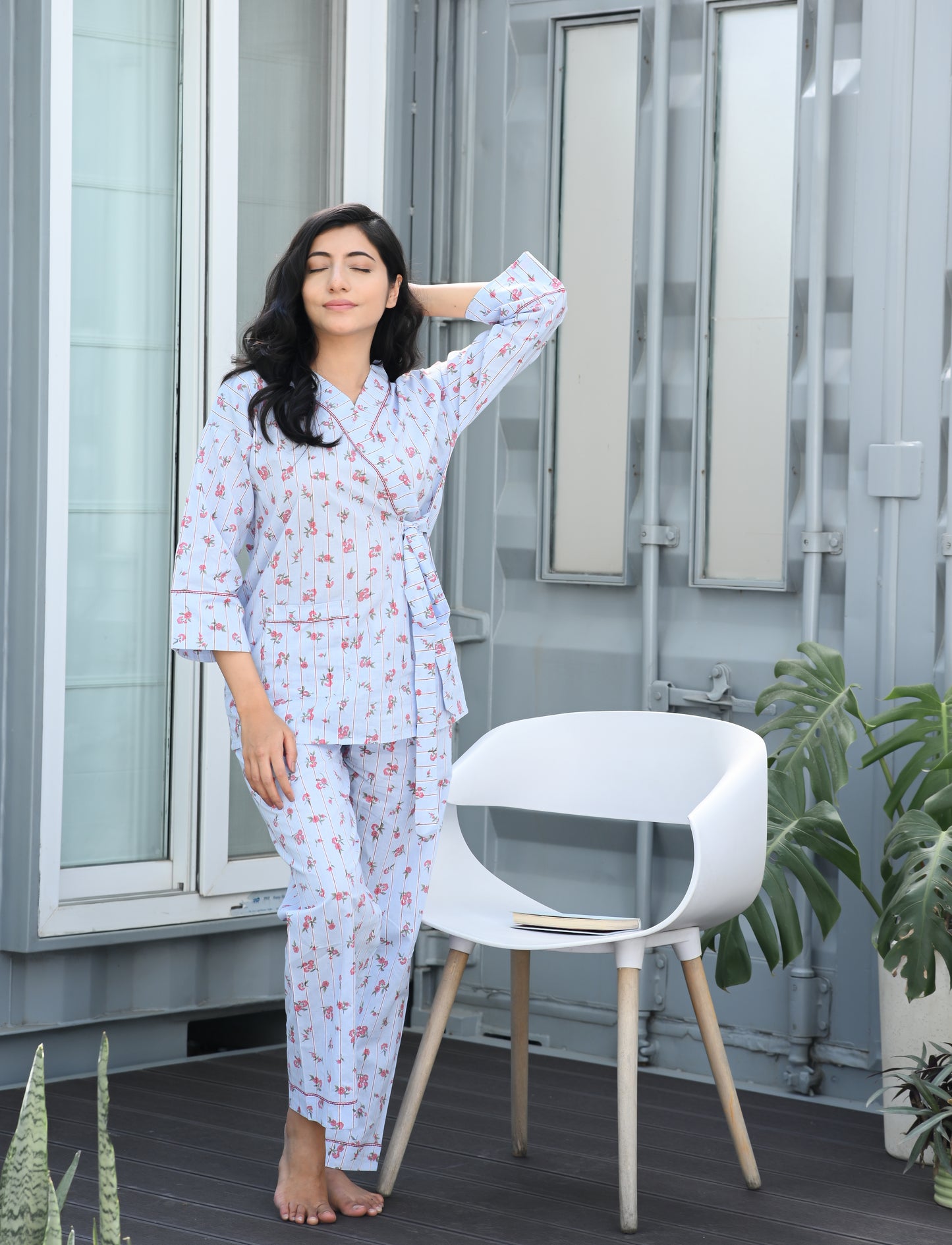Akaibara Cotton Kimono Set