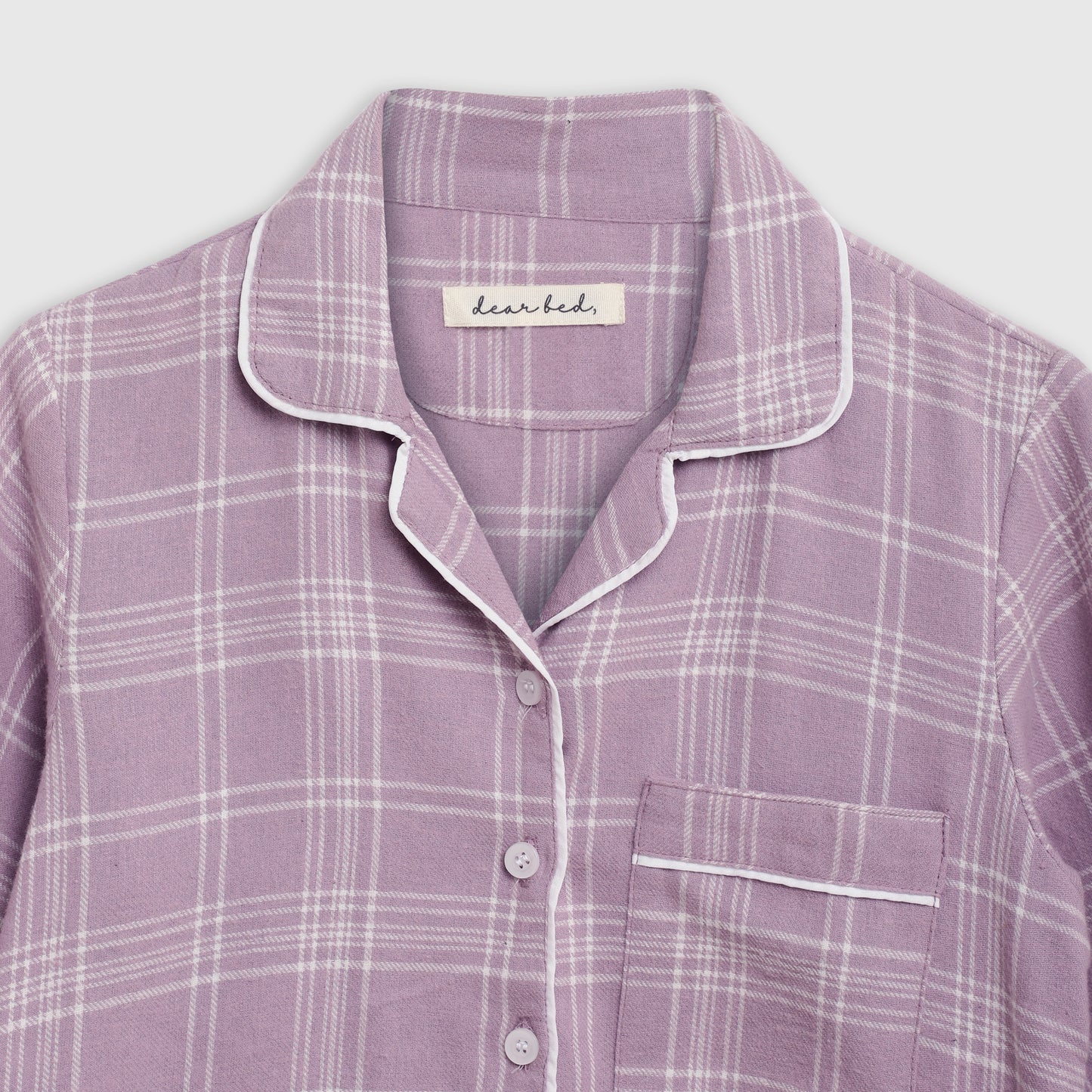 Lilac Checkered Kid’s Night Suit (winter)