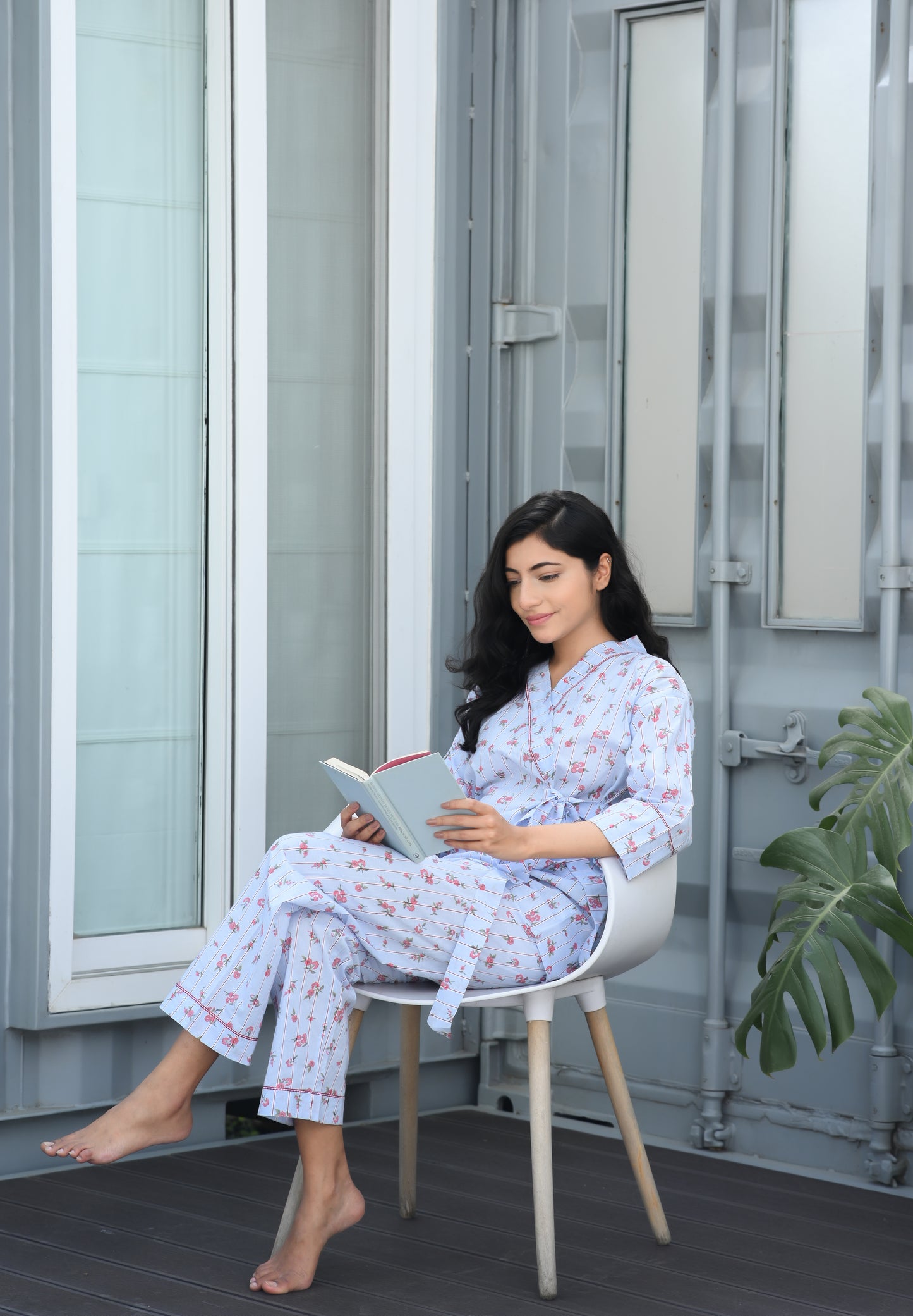 Akaibara Cotton Kimono Set