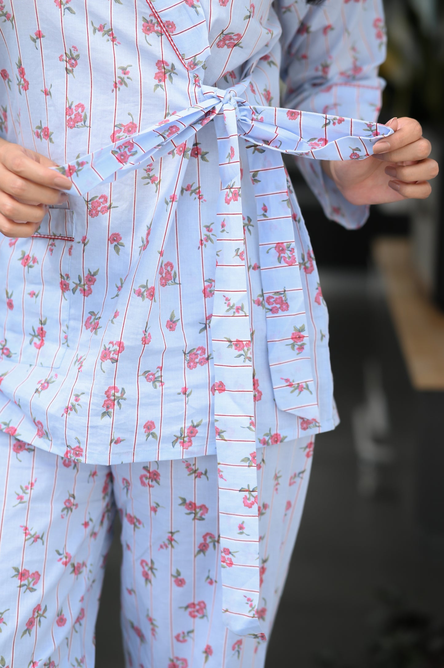 Akaibara Cotton Kimono Set