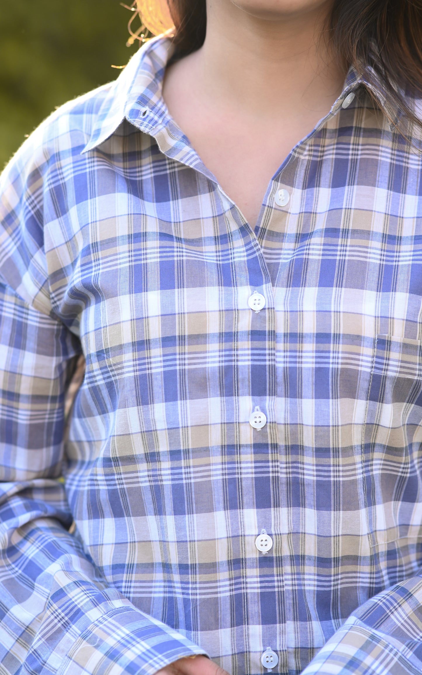 Lavender Mocha Cotton Shirt and Pajama Set