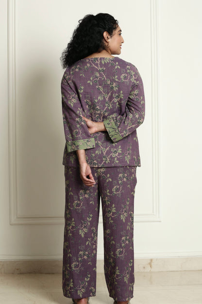 Garden Kimono Set (Purple)