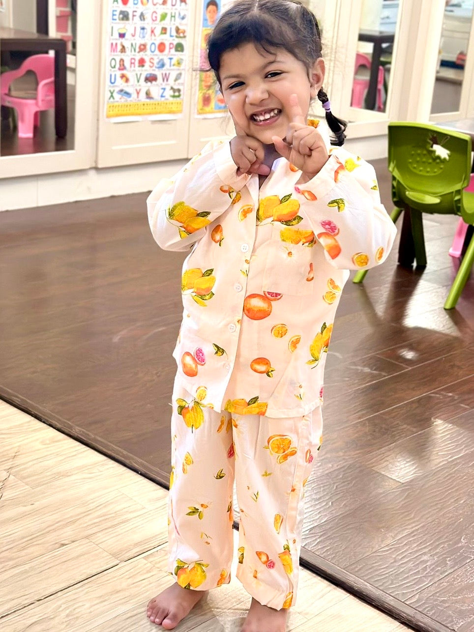 Pink Orchard Kid’s Night Suit