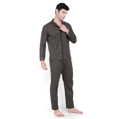 Olive Shirt Pyjama Set