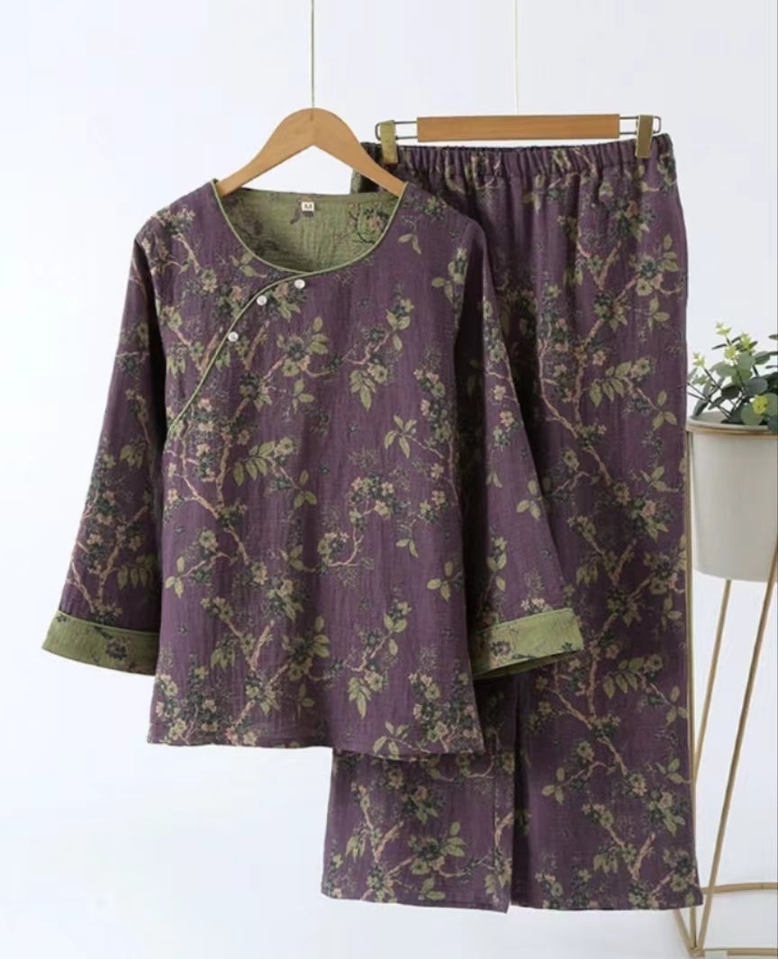 Garden Kimono Set (Purple)