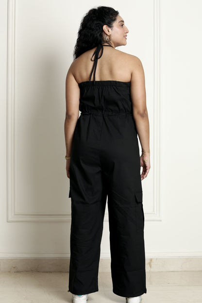 Charcoal Cinched Tube Jumpsuit