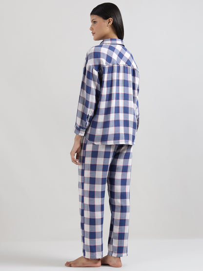 Blue Buffalo Checkered Reversible Shirt Pyjama Set