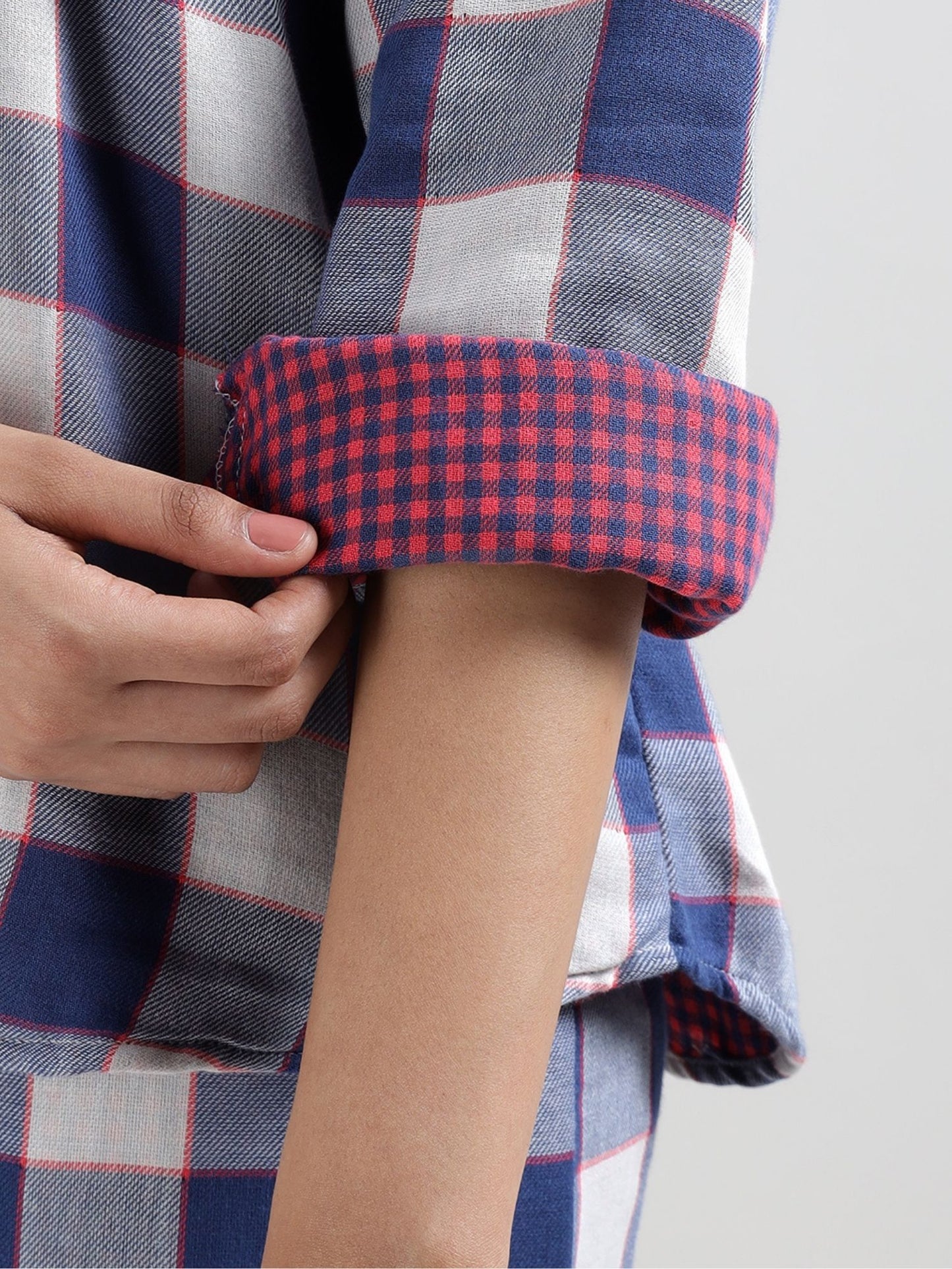 Blue Buffalo Checkered Reversible Shirt Pyjama Set