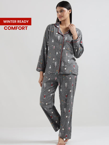 Doggo Cotton Flannel Shirt Pyjama Set 🐾