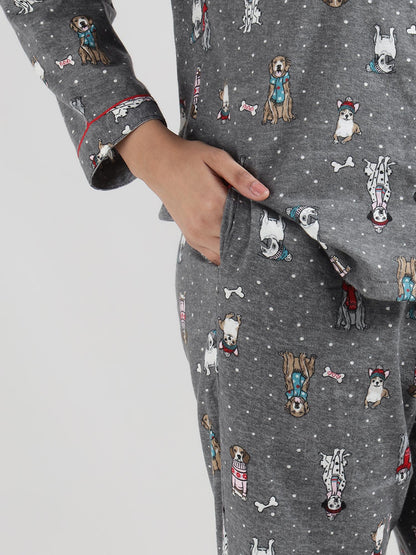 Doggo Cotton Flannel Shirt Pyjama Set 🐾