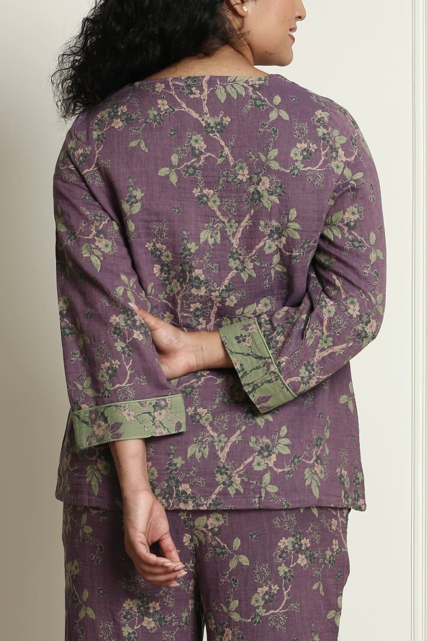 Garden Kimono Set (Purple)