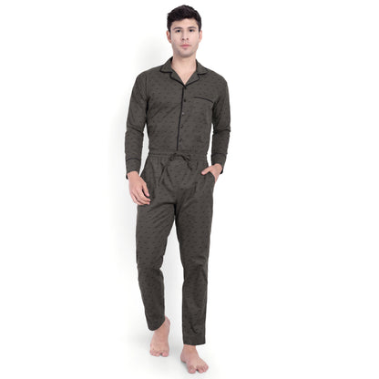 Olive Shirt Pyjama Set