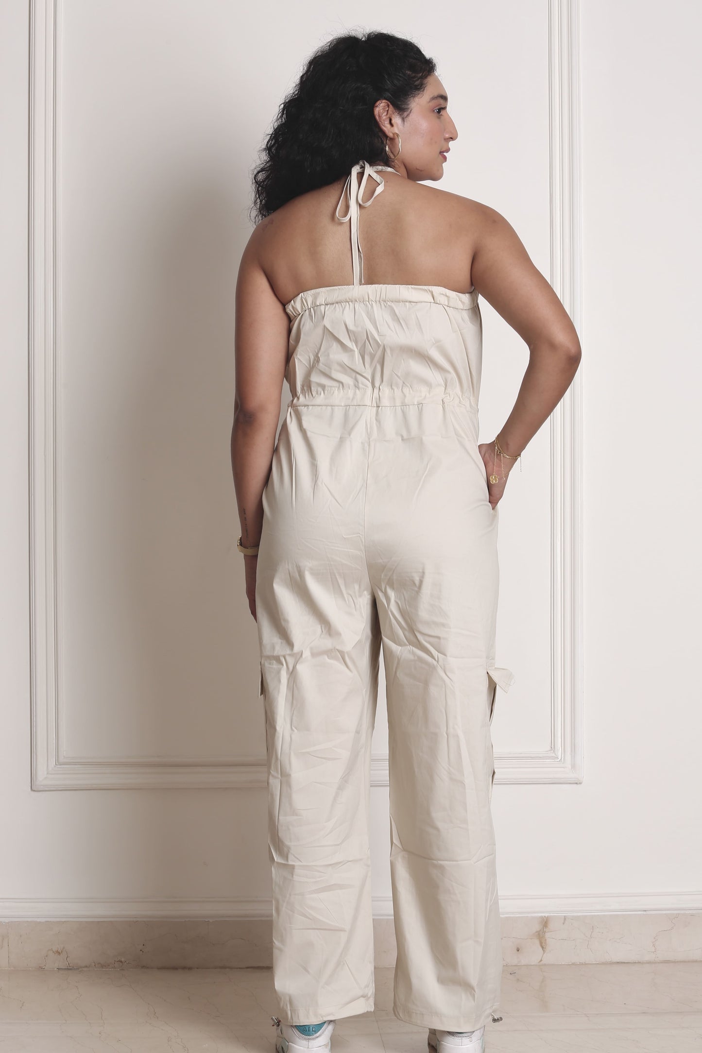 Ivory Cinched Tube Jumpsuit