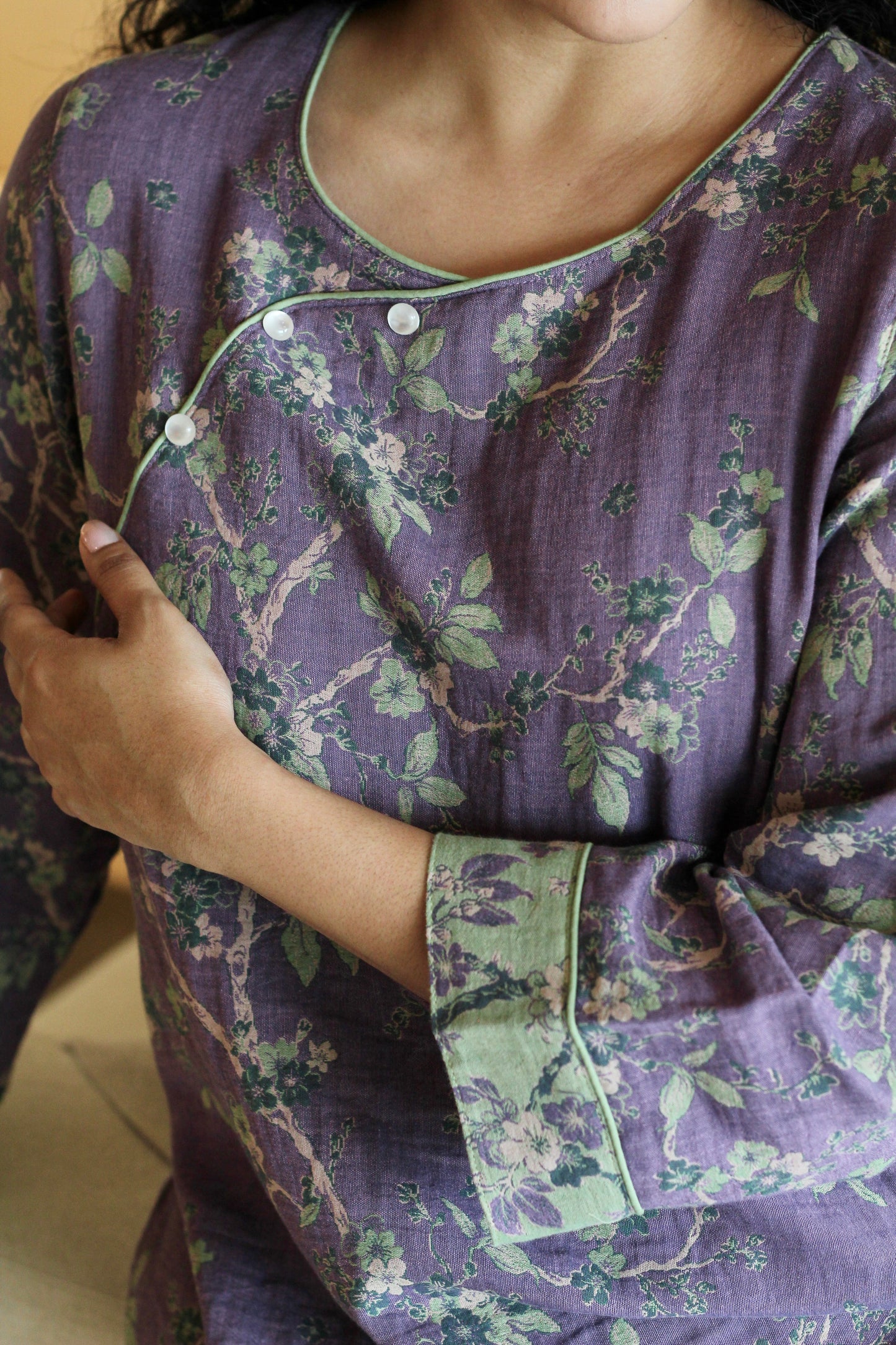 Garden Kimono Set (Purple)