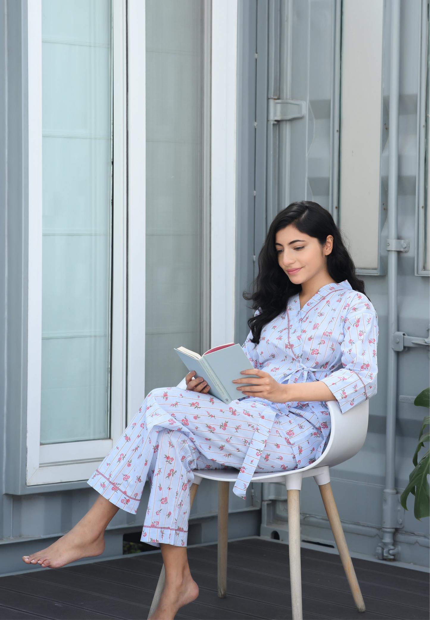 Akaibara Cotton Kimono Set
