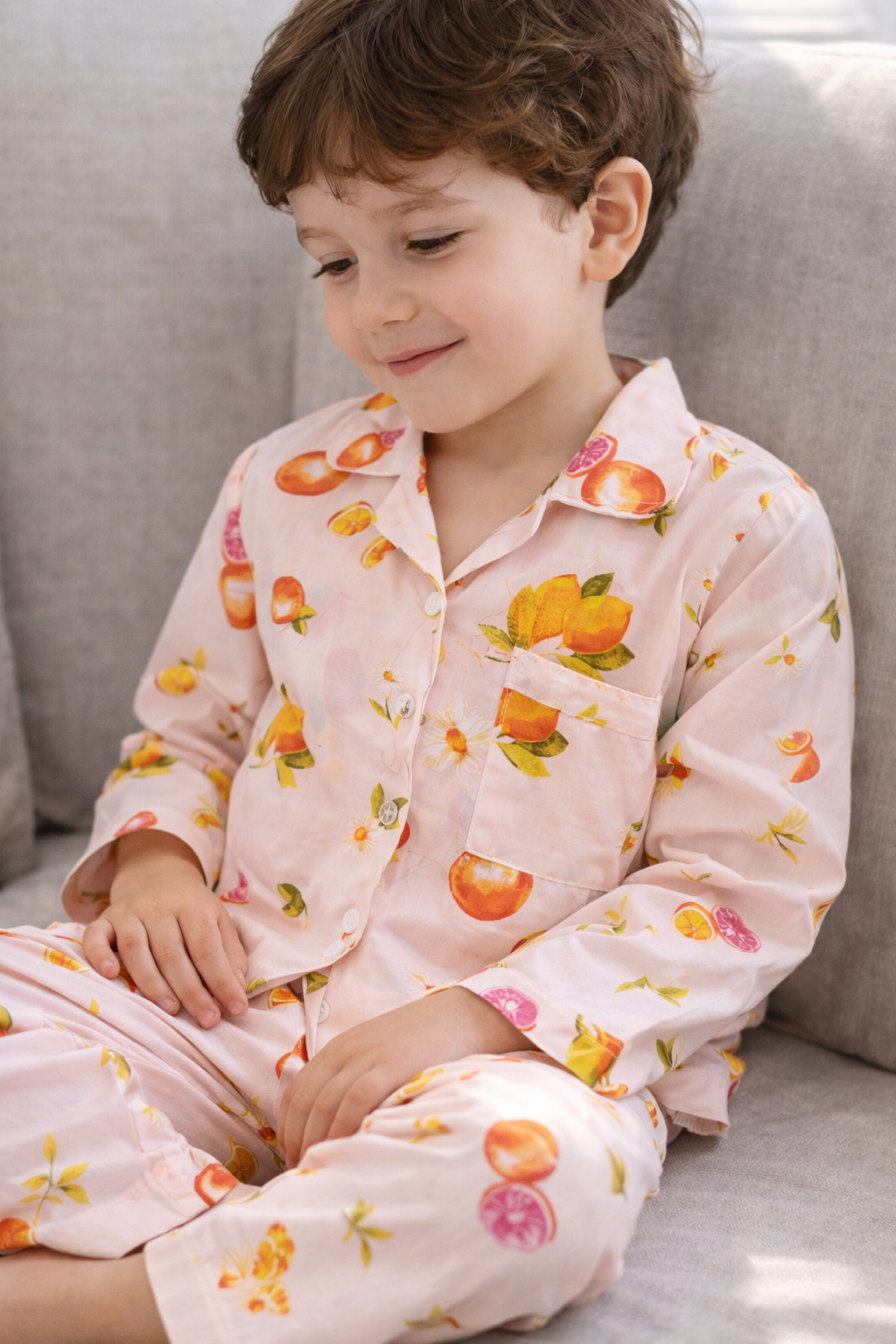 Pink Orchard Kid’s Night Suit (Summer)