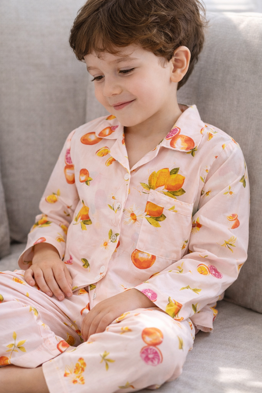 Pink Orchard Kid’s Night Suit (Summer)