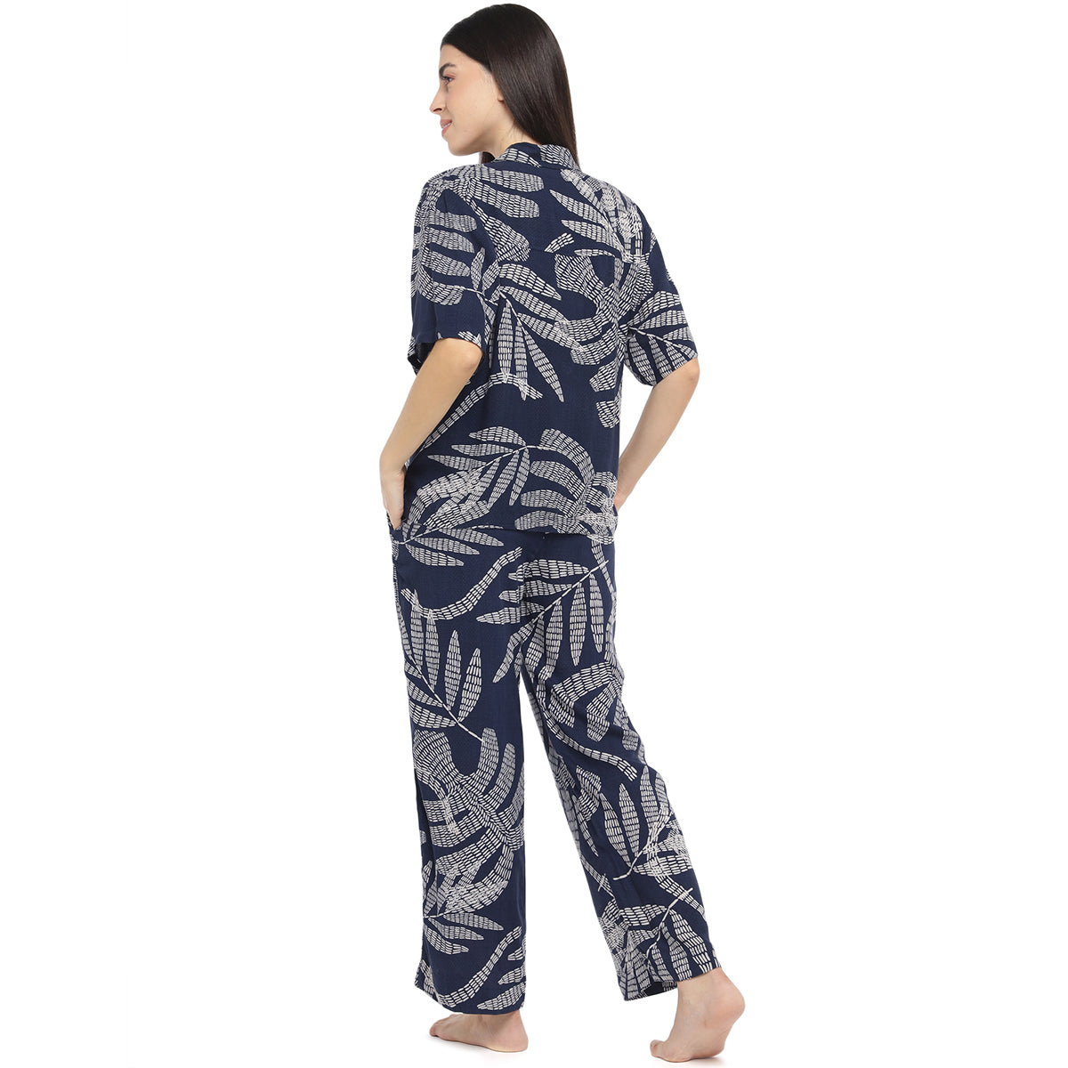 Botanical Oversized Shirt & Lounge Pants (Cotton)