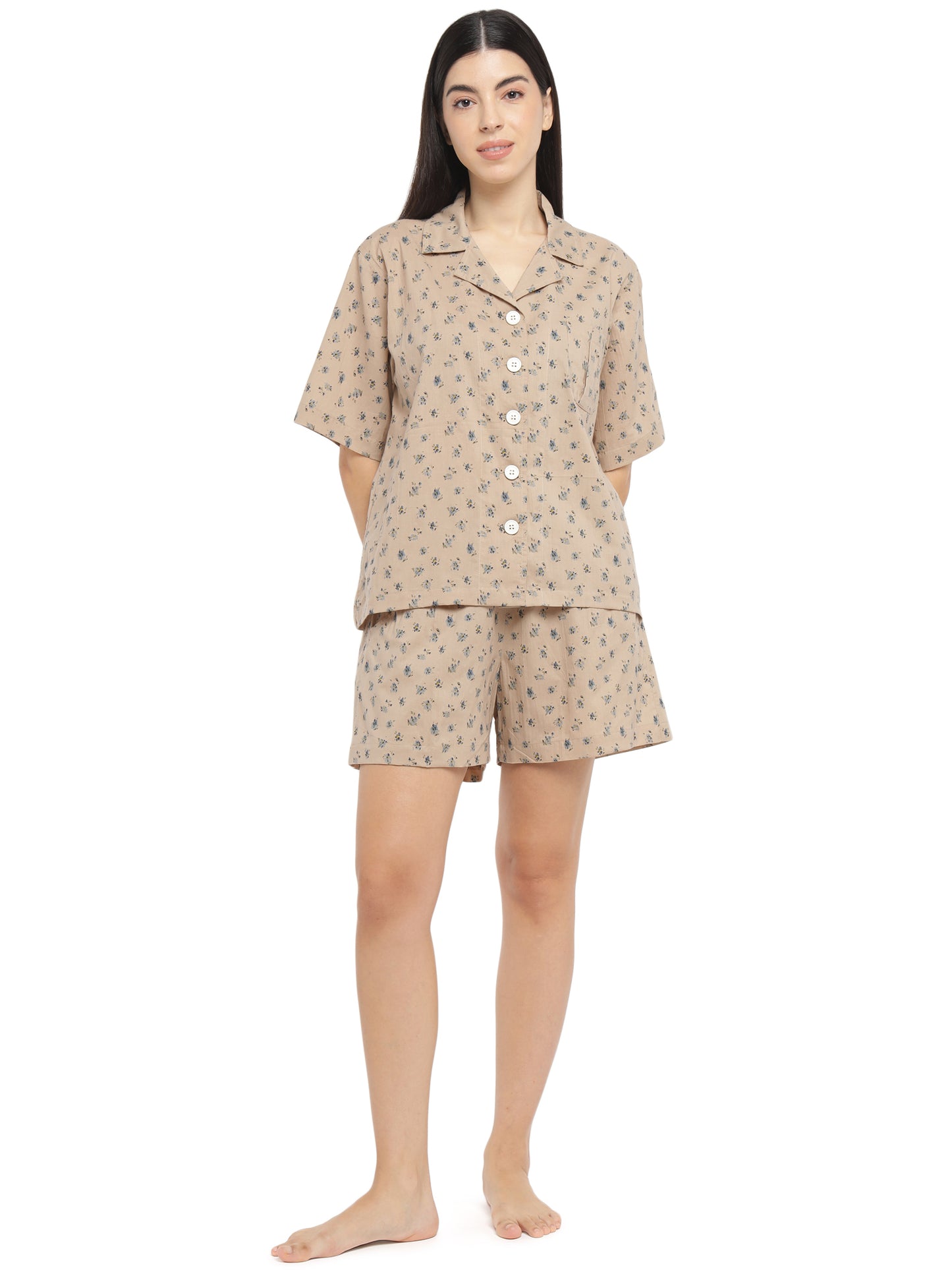 Dune Oversized Shirt & Shorts Set (Cotton)