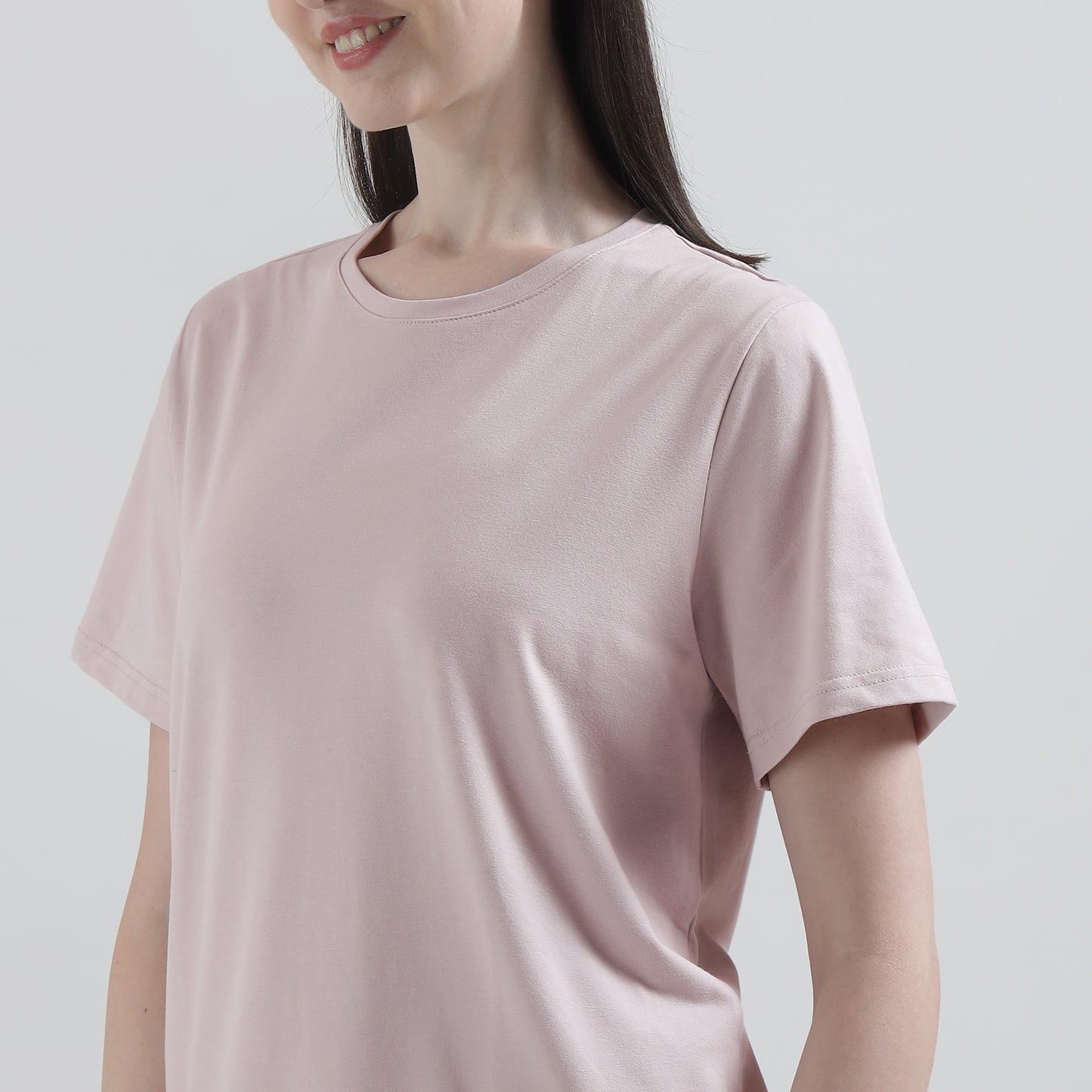 Padded Cotton T-Shirt & Pajama Set for Women (Braless Support) – Pink