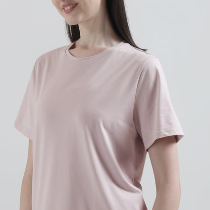 Padded Cotton T-Shirt & Pajama Set for Women (Braless Support) – Pink