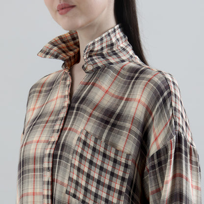 Vintage Checkered Cotton Lounge Set