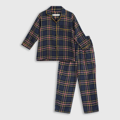 Neon Checkered Kid’s Night Suit