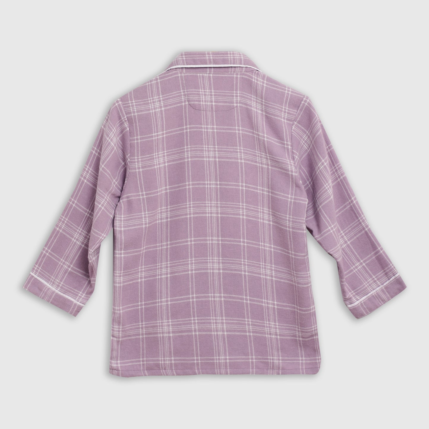 Lilac Checkered Kid’s Night Suit