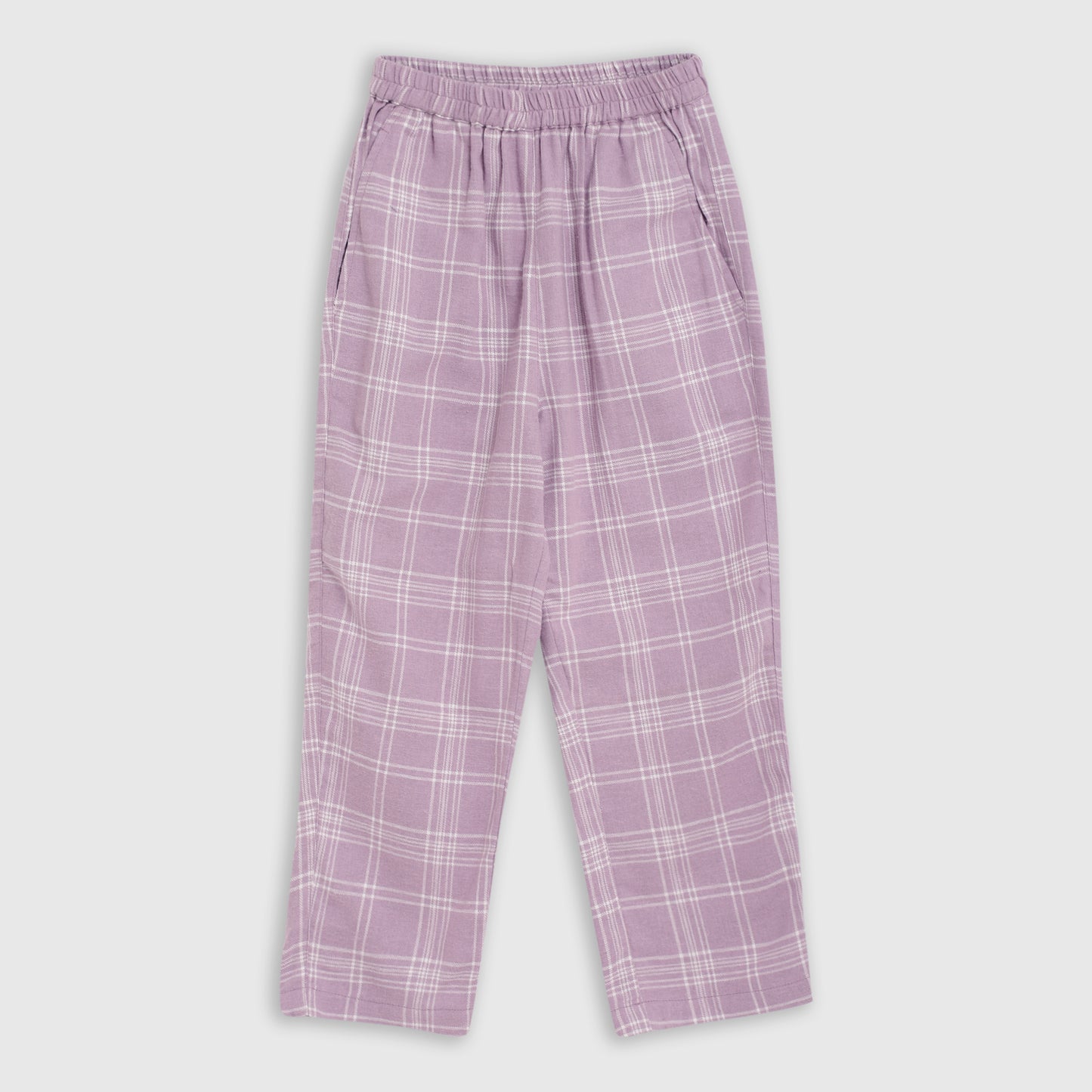 Lilac Checkered Kid’s Night Suit