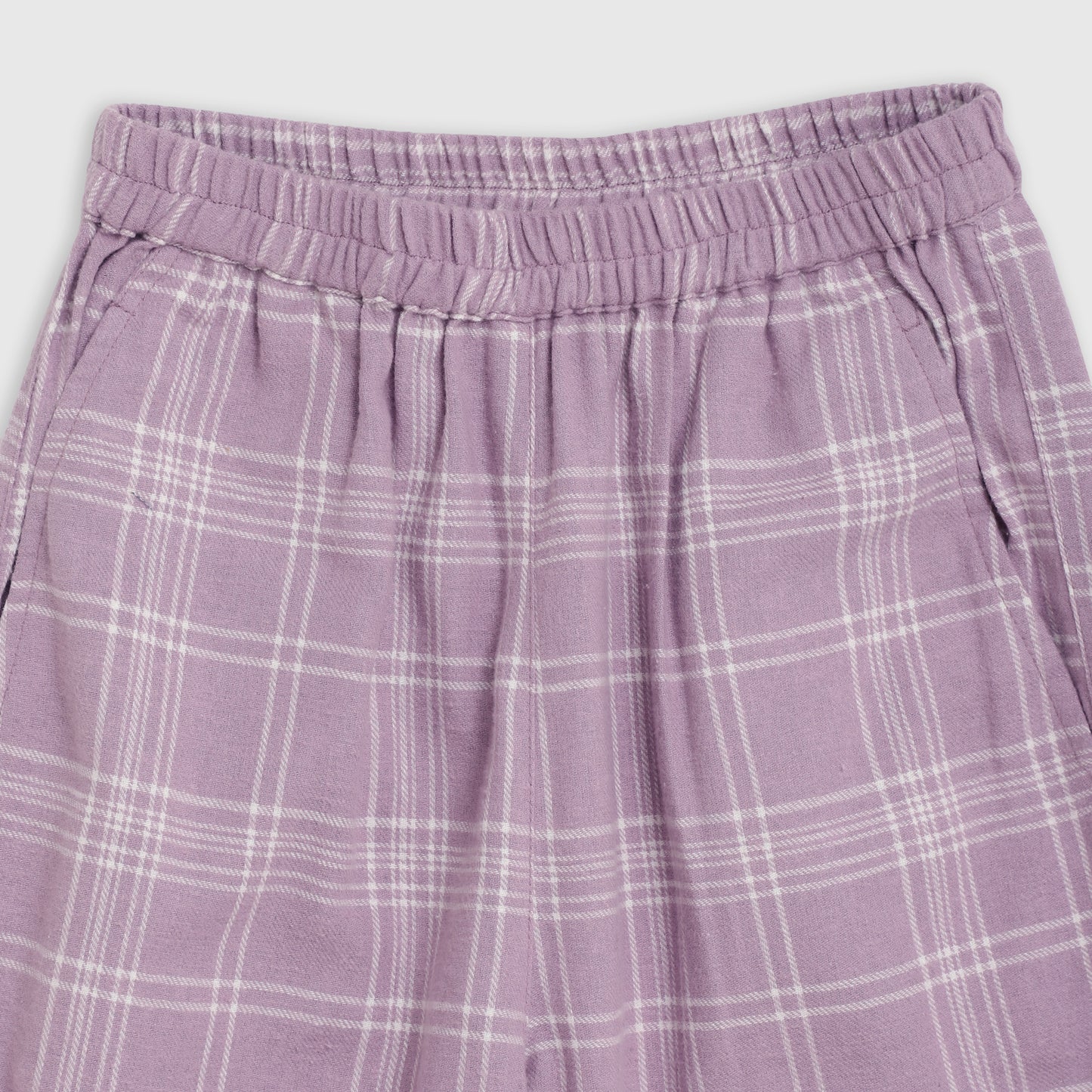 Lilac Checkered Kid’s Night Suit