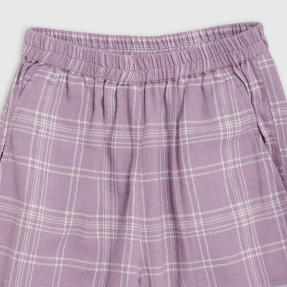 Lilac Checkered Kid’s Night Suit