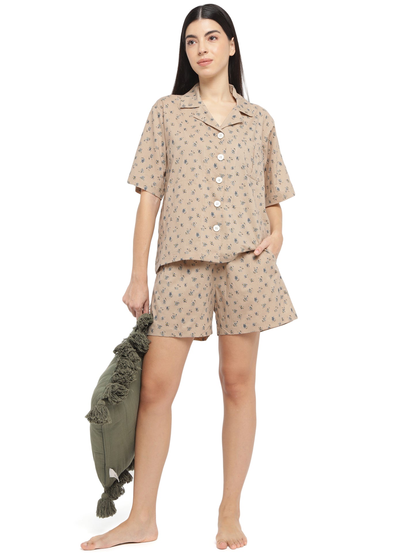 Dune Oversized Shirt & Shorts Set (Cotton)