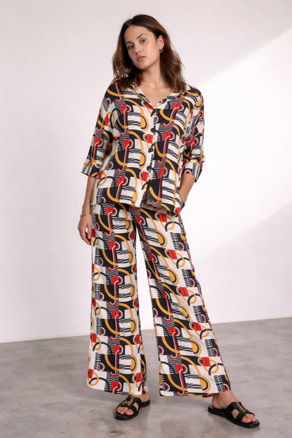 Loopy Cotton Rayon Oversized Shirt + Pajama