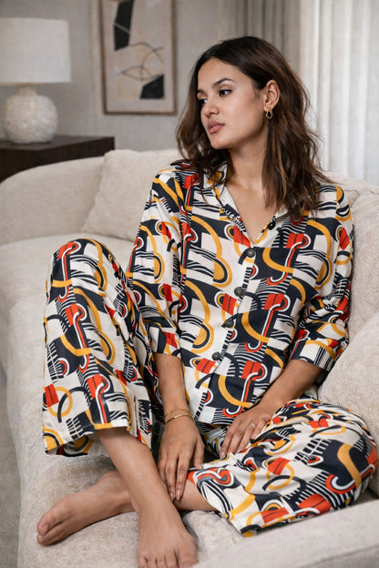 Loopy Cotton Rayon Oversized Shirt + Pajama