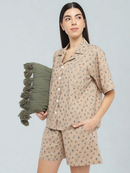 Dune Oversized Shirt & Shorts Set (Cotton)