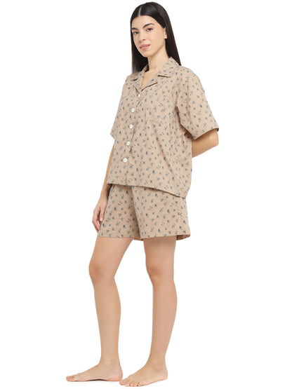 Dune Oversized Shirt & Shorts Set (Cotton)