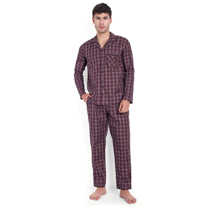 Wine Check Pyjama Set