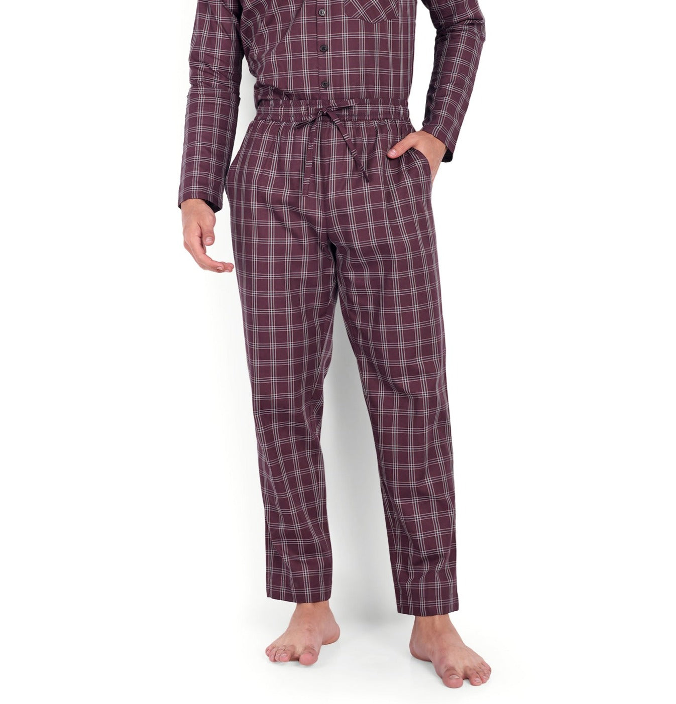 Wine Check Pyjama Set