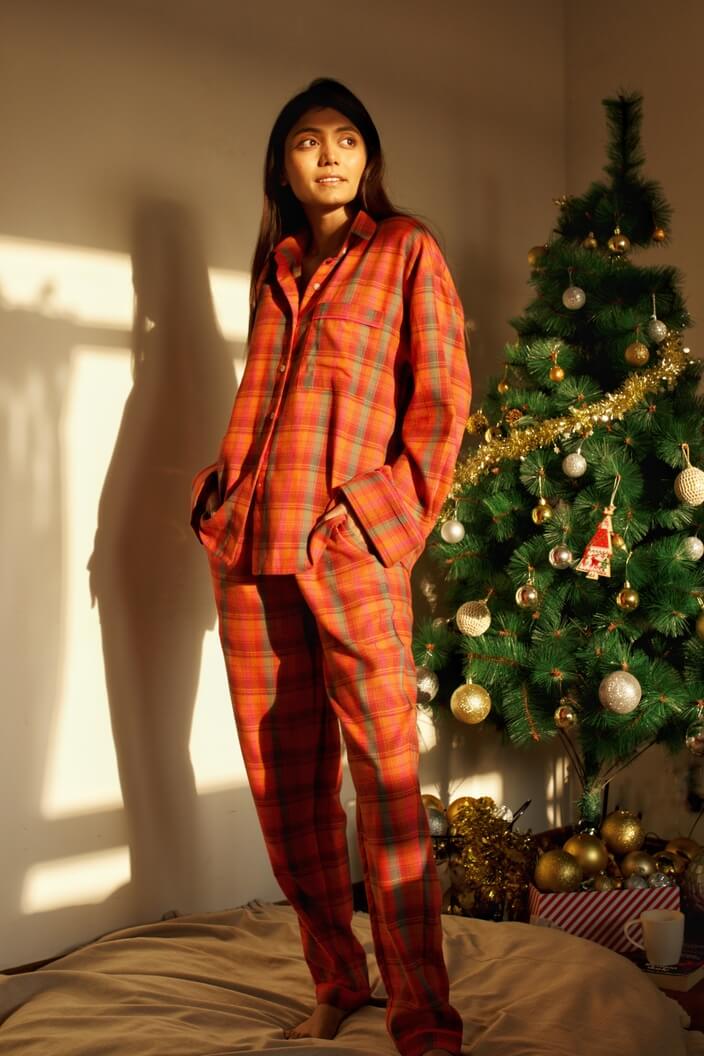 Flannel Noel Plaid Pajama Set