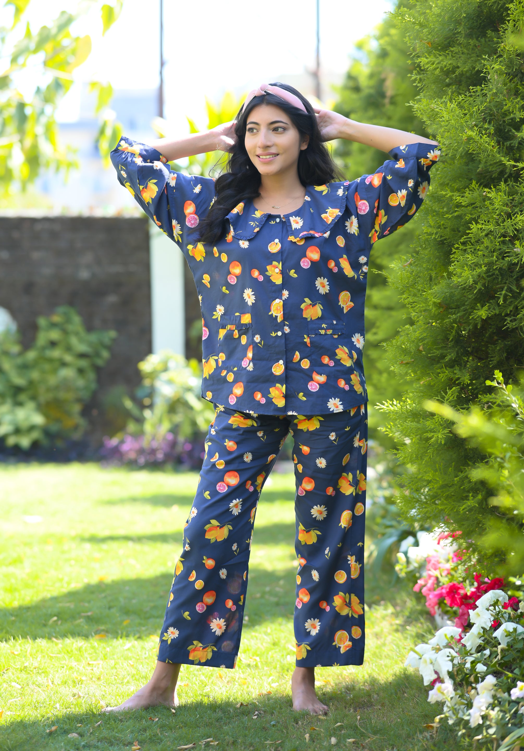 Peter Pan Blue Orchard Pajama Set Dear Bed Comfortwear