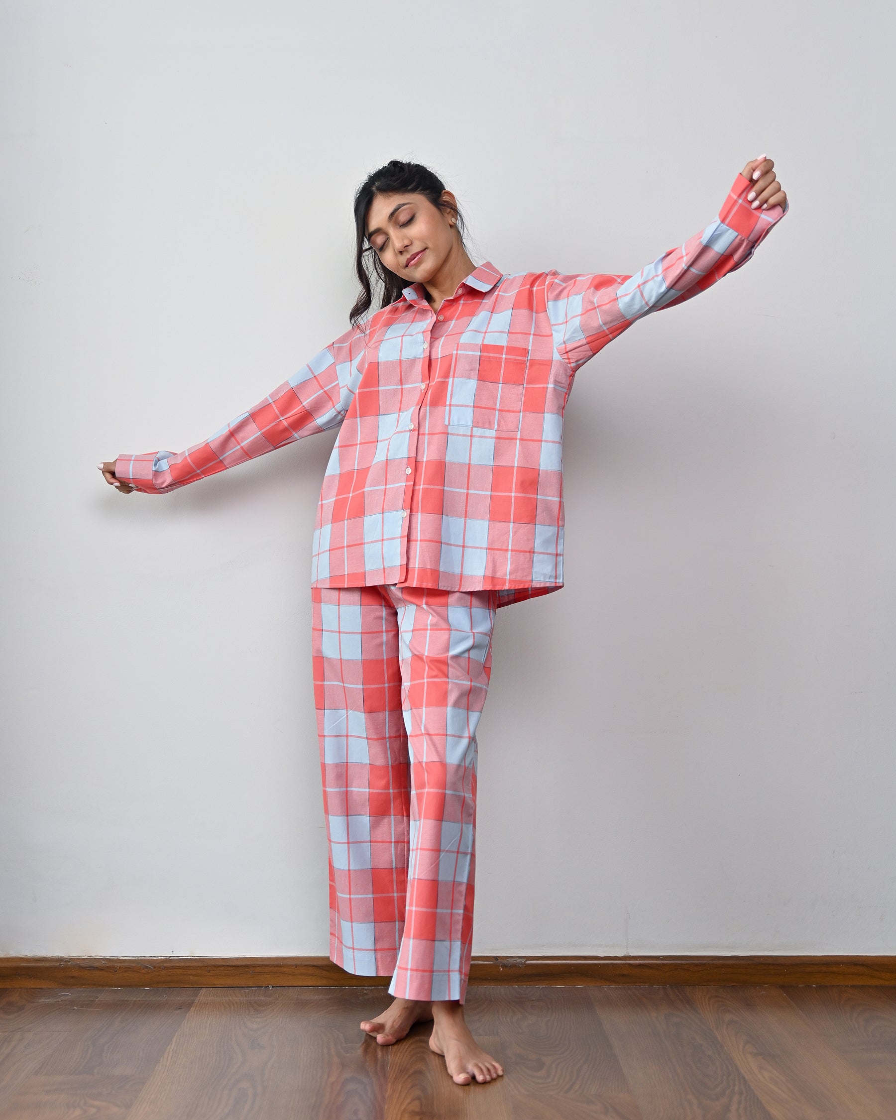 Plaid best sale pyjama set