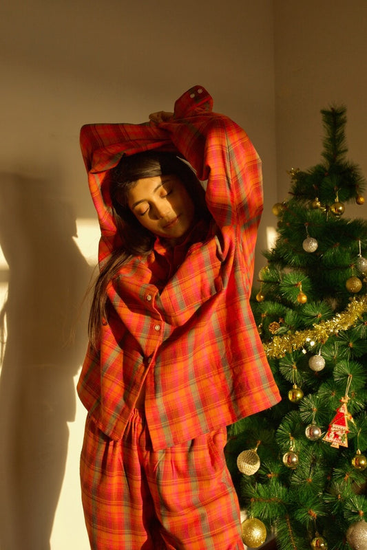 Flannel Noel Plaid Pajama Set